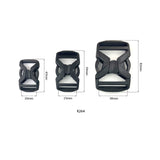 Hot Sale Plastic Side Release Buckle Clasps Webbing Dual Adjustable Arched Buckles for Outdoor Paracord Bracelet Backpacks Camping Kits Luggage Accessory MA-009