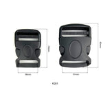 Plastic Side Curved Release Buckle For Tactical Backpack Luggage Straps Webbing Side Release Buckles Bag Accessories MA-007