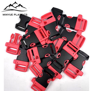 Survival Whistle Buckle Plastic Curved Side Release Buckles For Paracord Bracelet Backpack Accessories Parts MA-010